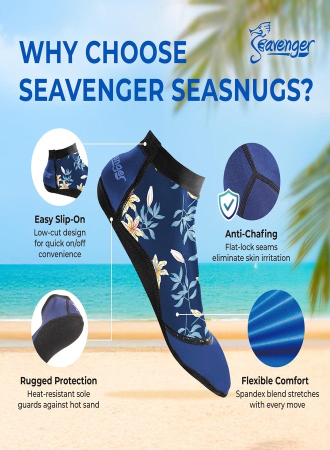 Seavenger SeaSnugs | Low Beach Socks for Sand Volleyball, Soccer, Snorkeling & Watersports (Blue, Large) - Image 2